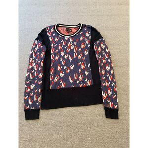 Aritzia Wilfred Free Women's Leopard Print Sweater Size S Crew Neck‎ Long Sleeve